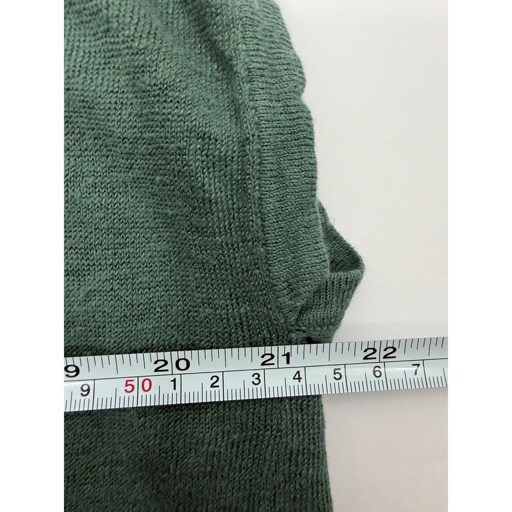 Madewell 100% Linen Green V Neck Short Sleeve Top Womens XS Oversized Tunic Tee - Picture 6 of 7